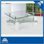 Living room furniture/Glass coffee table/Square coffee table