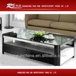 temper glass modern rectangle coffee table