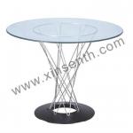glass top dining table-XS-T80GS