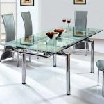 DT-229 Mordern expandable glass dining table/dining room furniture