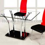 2014 modern hot sale tempered glass dining room furniture-ROT-41