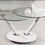 2013 hot modern designs swivel coffee table bases for glass top