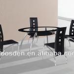 Italian Style Oval Dining Table with Tempered Glass BSD-112024-BSD-35001