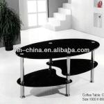hot sale black tempered glass coffee table