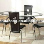 5 pcs glass dining table set