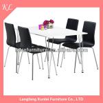 square high gloss dining table and chair sets