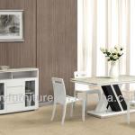glossy white modern dining room furniture dining table/dining set