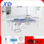 room furniture high glossy glass dining table for adult