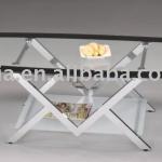 two-clolour glass modern coffee table