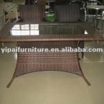 YPT-13080T glass rattan table outdoor table