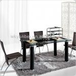 Most popular glass dining table with metal frame