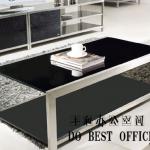 Practical double-layer hot sell tempered glass coffee table 774