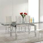 High Gloss Mirrored Extendable Glass Dining Table L808A