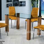 Simple Design Unique Hot-Sale Tempered Glass Dining Room Sets-TB328