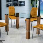 Simple Design Unique Hot-Sale Tempered Glass Dining Room Sets