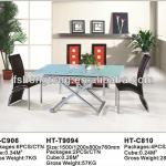 Stainless steel bistro dining set-HT-C9061&amp;HT-T9094&amp;HT-C810