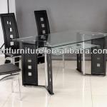 Modern Glass Dubai Dining Table and Chair For Home