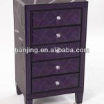 Hot sell modern style Comtemporary tall chest mirrored highboy-HJ-B026