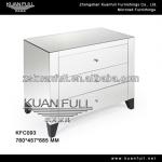 New Arrival modern side table silver mirrored nightstand of 3 drawers-KFC093