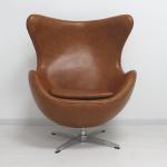 Genuine leather covered home furniture chair