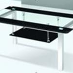 tempere glass with MDF end table