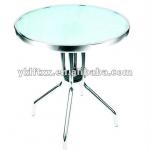 tempered glass round garden table-LFT-2111