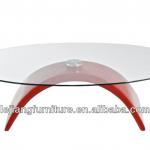 red cheap glass coffee table design-LCT-26