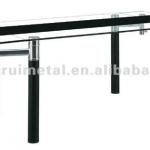2014 modern artistical extension glass dining table