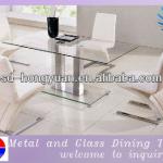 Metal and Glass Dining Table-HYD-016