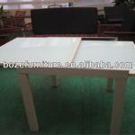 outside white table extending / restaurant glass dining table