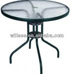 OTT-1021,Garden Glass Metal Table,Outdoor Glass Metal Table