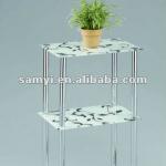 Living Room Metal Glass Shelf Stand