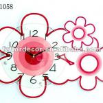 Fantasy flower shape wall clock