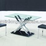 2014 Modern tempered glass dining room dining table