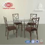 Metal tube dining sets with cusion seat