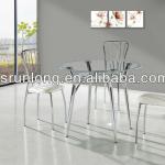 B603 PVC hotel chrome dining chair-B603