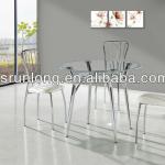 B603 PVC hotel chrome dining chair