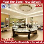 Round Glass Counter Top Jewelry Kiosk Furniture