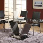 MX-1710 marble table top + leather office chairs