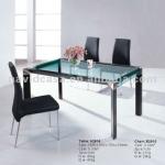 A2616 solid birch bending glass dining room table
