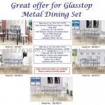 Great Offer for Glasstop Metal Dining Set