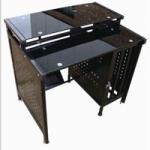 Modern Black Metal Glass Bar Computer Desk (Bar2)