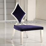 purple high grade velvet chair stainless steel dining chairs Y853