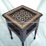 Hand Carved Arabian/Islamic Square Wood Table-W 26