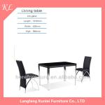 2013 modern metal glass dining table-DT-P8