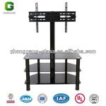 Glass TV Stand with Brackets/Glass and Metal TV Stand/ Glass TV Table