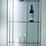 Corner glass display cabinet