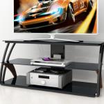 Modern Three Shelves Glass TV Rack