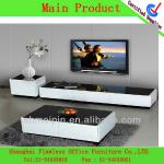 modern design glass TV stand with drawer tv wood stand