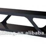 modern living room black glass TV stand